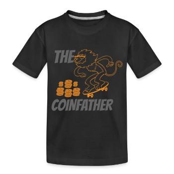 Bitcoin et Crypto, Coinfather - T-shirt bio Premium Enfant - noir - Devant