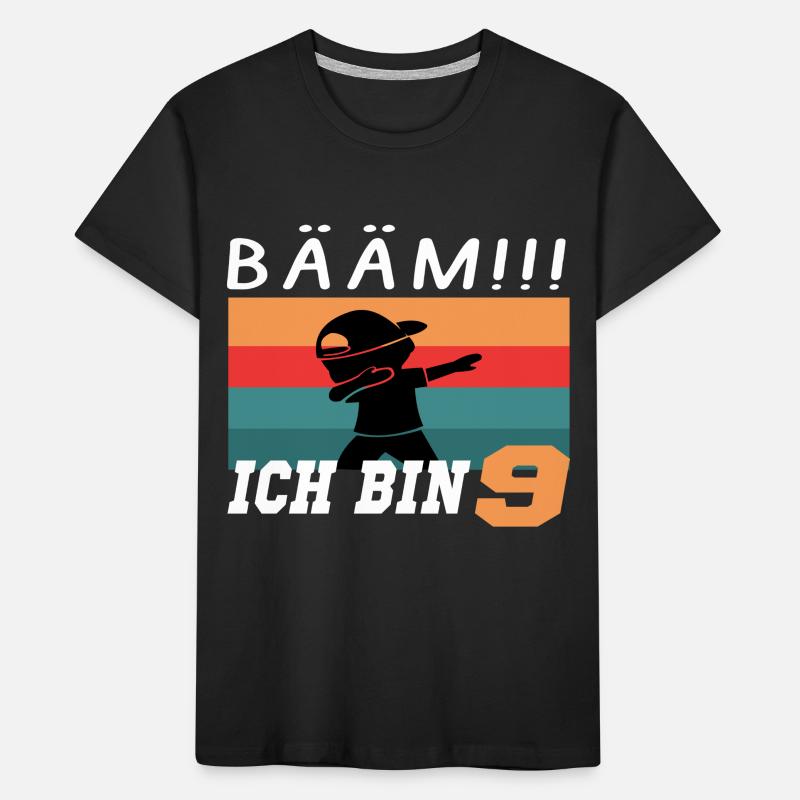 9. Geburtstag Kind Geschenk neun dab Kinder Premium Bio T-Shirt