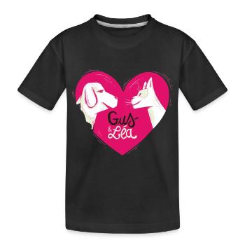 Gus & Léa complices pour toujours - T-shirt bio Premium Enfant - noir - Devant
