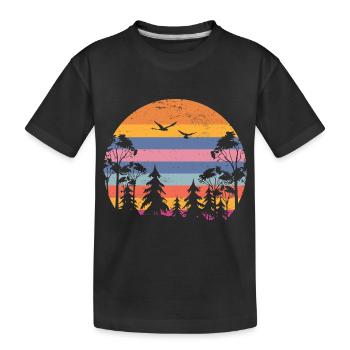 Amoureux de la nature I Woodland I Tree Hugger I Wildlife - T-shirt bio Premium Enfant - noir - Devant