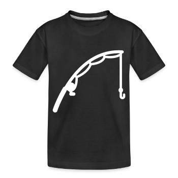 Icône de pêche à la canne à pêche - T-shirt bio Premium Enfant - noir - Devant
