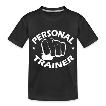 Certified Personal Trainer, Personal Trainer, GYM - Kids' Premium Organic T-Shirt - black - Front