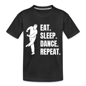 Tänzer Tanzlehrer Geschenk Tanzen Tanzsport Hobby - Kinder Premium Bio T-Shirt - Schwarz - Vorne