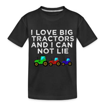 tracteur d’amour tracteur - T-shirt bio Premium Enfant - noir - Devant