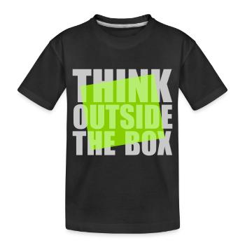 Green Think outside - Kids' Premium Organic T-Shirt - black - Front