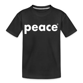 Peace - Kids' Premium Organic T-Shirt - black - Front