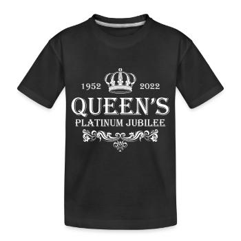 Britische Königin Monarchie Platin-Jubiläum 70. Jahr - Kinder Premium Bio T-Shirt - Schwarz - Vorne