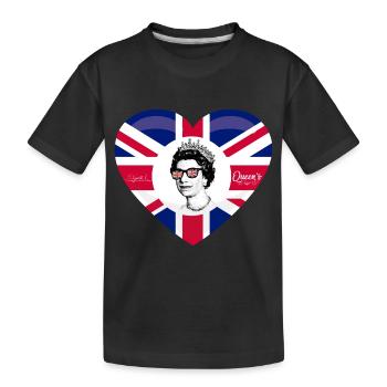 Britische Königin Monarchie Platin-Jubiläum 70. Jahr - Kinder Premium Bio T-Shirt - Schwarz - Vorne