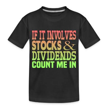 Dividende sur les actions - T-shirt bio Premium Enfant - noir - Devant