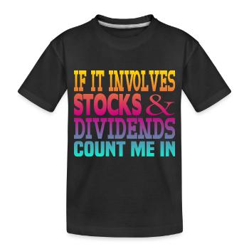 Dividende sur les actions - T-shirt bio Premium Enfant - noir - Devant