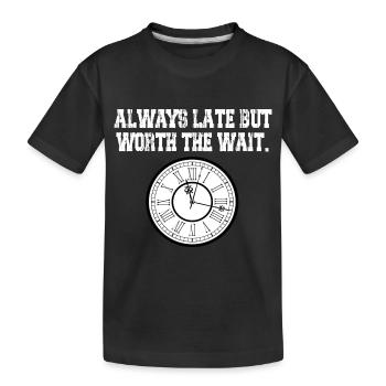 horloge drôle de citation - T-shirt bio Premium Enfant - noir - Devant
