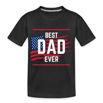 Bester Vater aller Zeiten - Kinder Premium Bio T-Shirt - Schwarz - Vorne