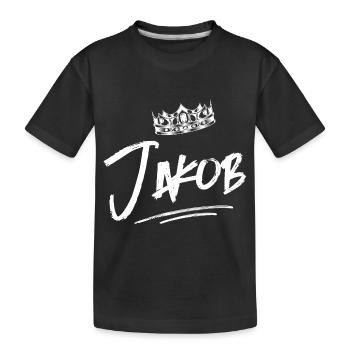 Jacob - Kids' Premium Organic T-Shirt - black - Front