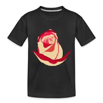 Rose rouge rose jaune, dessin - T-shirt bio Premium Enfant - noir - Devant