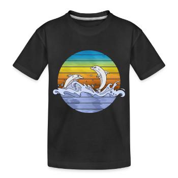 Delphine - Kinder Premium Bio T-Shirt - Schwarz - Vorne