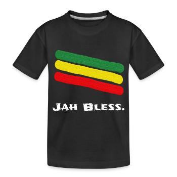 Jah Bénis. Rasta - T-shirt bio Premium Enfant - noir - Devant