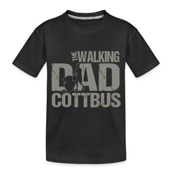Le papa qui marche Cottbus - T-shirt bio Premium Enfant - noir - Devant