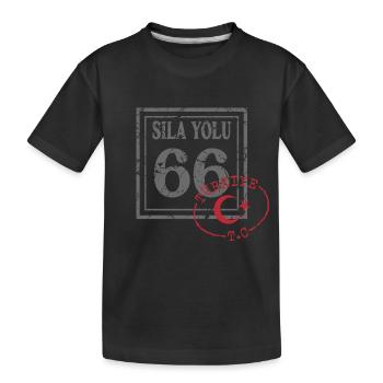 Yang - Kids' Premium Organic T-Shirt - black - Front