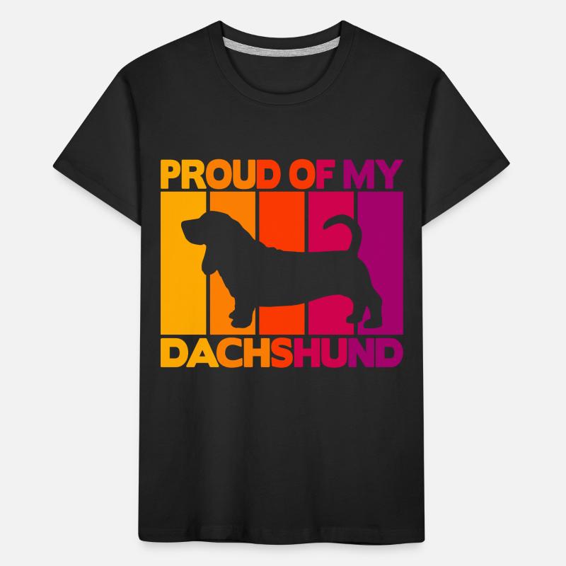 Fier de mon teckel T-shirt bio Premium Enfant