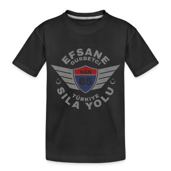 Van - Kids' Premium Organic T-Shirt - black - Front