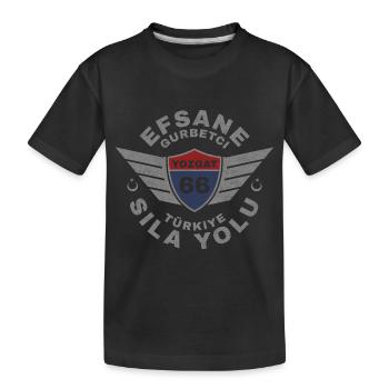 Yang - Kids' Premium Organic T-Shirt - black - Front