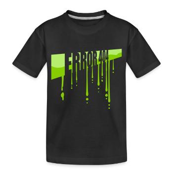 Mucus Drops Error 404 - Kids' Premium Organic T-Shirt - black - Front
