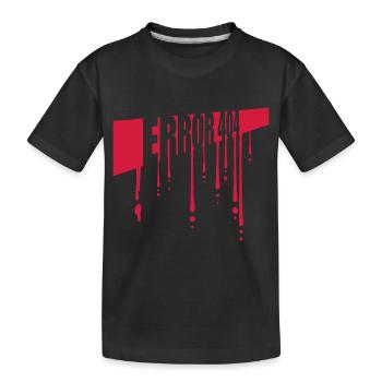 Blood Drops Error 404 - Kids' Premium Organic T-Shirt - black - Front