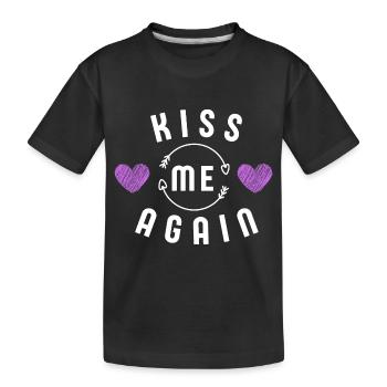 Amour - Embrasse-moi à nouveau - T-shirt bio Premium Enfant - noir - Devant