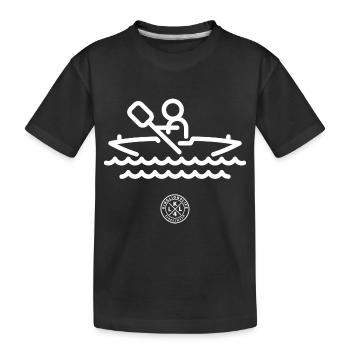 kajak - Kinder Premium Bio T-Shirt - Schwarz - Vorne