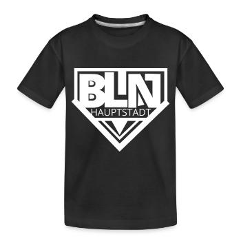 Berlin BLN Hauptstadt White - Kinder Premium Bio T-Shirt - Schwarz - Vorne
