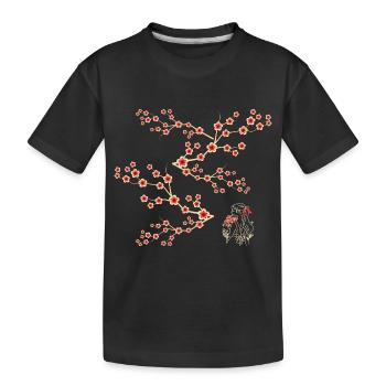 Fleurs Japonaises - T-shirt bio Premium Enfant - noir - Devant
