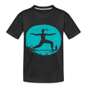Yoga - Relax - Qualité de vie - T-shirt bio Premium Enfant - noir - Devant