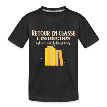 Retour en classe - T-shirt bio Premium Enfant - noir - Devant