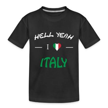 i love italy - Kinder Premium Bio T-Shirt - Schwarz - Vorne
