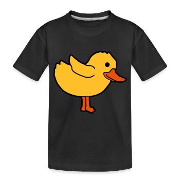 Cartoon Entchen süßes Küken - Kinder Premium Bio T-Shirt - Schwarz - Vorne