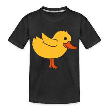 Entchen süßes Hühner Küken - Kinder Premium Bio T-Shirt - Schwarz - Vorne