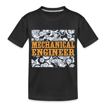 Mechanik Ingenieur Maschinenbau - Kinder Premium Bio T-Shirt - Schwarz - Vorne