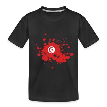 Tunesien - Kinder Premium Bio T-Shirt - Schwarz - Vorne