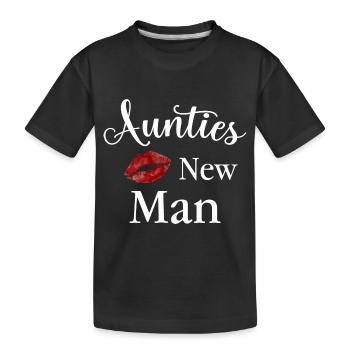 Aunties new Man - Kids' Premium Organic T-Shirt - black - Front