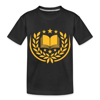 Star Laurel Wreath Livre Ouvert - T-shirt bio Premium Enfant - noir - Devant