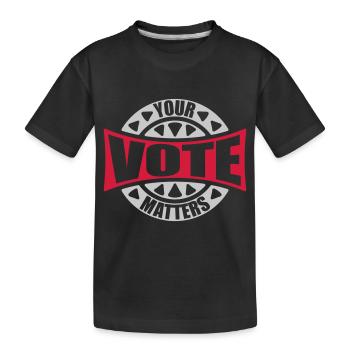 votre vote compte citation - T-shirt bio Premium Enfant - noir - Devant