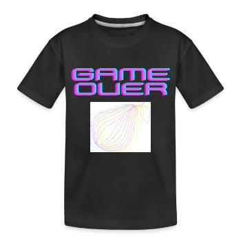 Game OVER - Kinder Premium Bio T-Shirt - Schwarz - Vorne