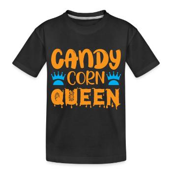 Candy Corn Queen - Halloween Humor - Kinder Premium Bio T-Shirt - Schwarz - Vorne