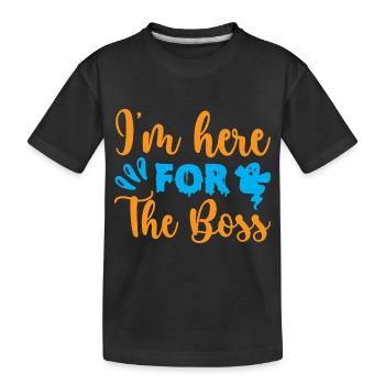 Ich bin hier für den Chef - Halloween-Humor - Kinder Premium Bio T-Shirt - Schwarz - Vorne