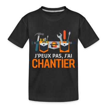 Je PEUX PAS JAI CHANTIER 4 - T-shirt bio Premium Enfant - noir - Devant