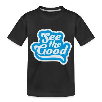 voir la bonne citation - T-shirt bio Premium Enfant - noir - Devant