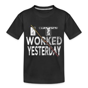 gift idea computer science christmas carols - Kids' Premium Organic T-Shirt - black - Front