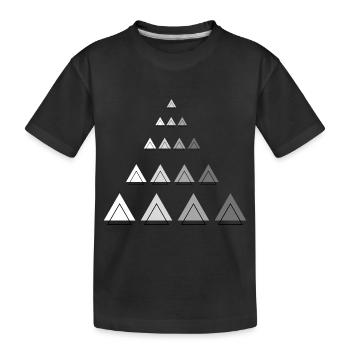 Dreiecke Bergform Moderne Dekoration - Kinder Premium Bio T-Shirt - Schwarz - Vorne