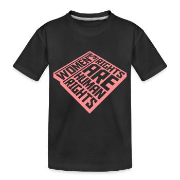 womens rights feminist quote - Kids' Premium Organic T-Shirt - black - Front