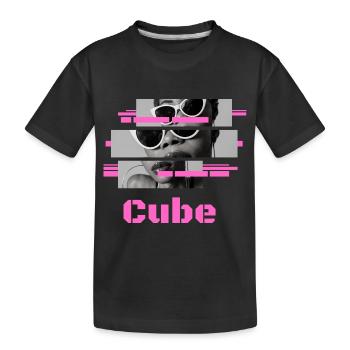 Sonnenbrille "Pink" Cube - Kinder Premium Bio T-Shirt - Schwarz - Vorne